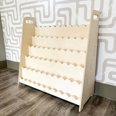 Montessori Wooden Furniture Nursery Gift Wooden Bookshelf for Function Save Space