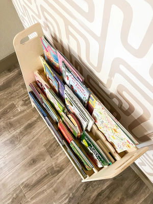 Montessori Wooden Furniture Nursery Gift Wooden Bookshelf for Function Save Space