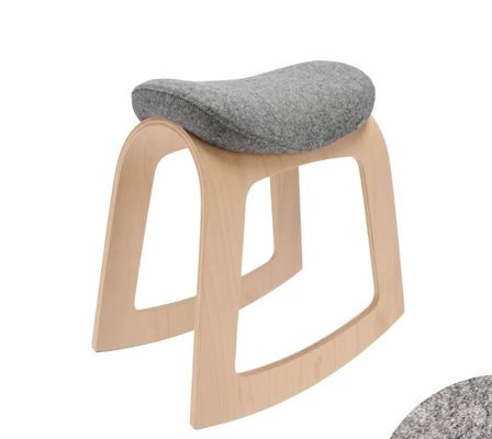 Printing Home Office Ergonomic Saddle Stool with Modern Wood Construction