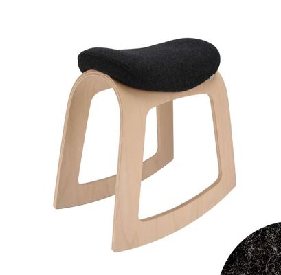 Printing Home Office Ergonomic Saddle Stool with Modern Wood Construction