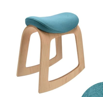 Printing Home Office Ergonomic Saddle Stool with Modern Wood Construction