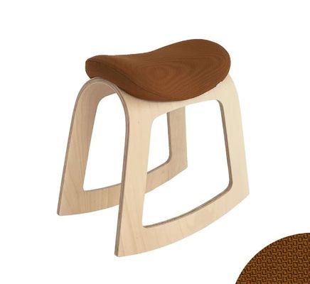 Printing Home Office Ergonomic Saddle Stool with Modern Wood Construction