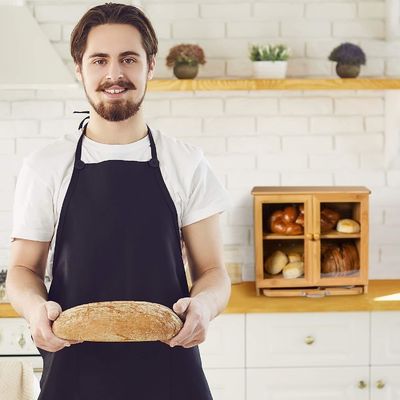 Custom Order Multifunction Wooden Bread Box With Cutting Board For Kitchen Countertop