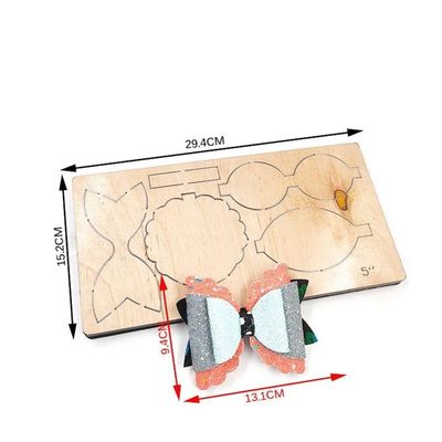 Custom Wood Handmade Crafts Mold Bow Wooden Cutting Dies for Natural or Custom Color