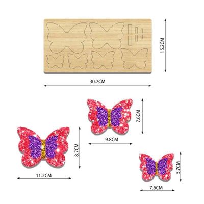 Custom Wood Handmade Crafts Mold Bow Wooden Cutting Dies for Natural or Custom Color