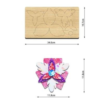 Custom Wood Handmade Crafts Mold Bow Wooden Cutting Dies for Natural or Custom Color