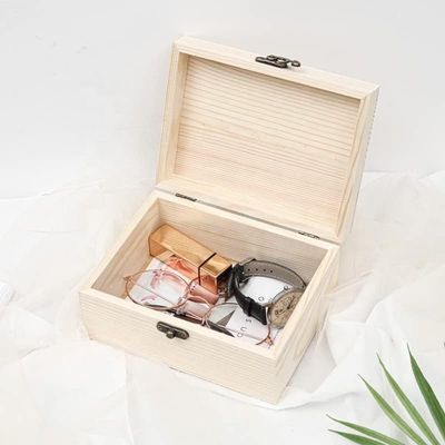 Custom Small Wooden Chest Boxes for Decorative Storage Environmental and Logo Customized