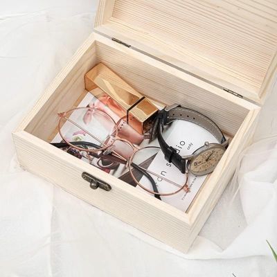 Custom Small Wooden Chest Boxes for Decorative Storage Environmental and Logo Customized