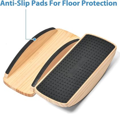 Stability Rocker Wooden Wobble Board for Foot Balance Anti Fatigue Mat Standing Desk