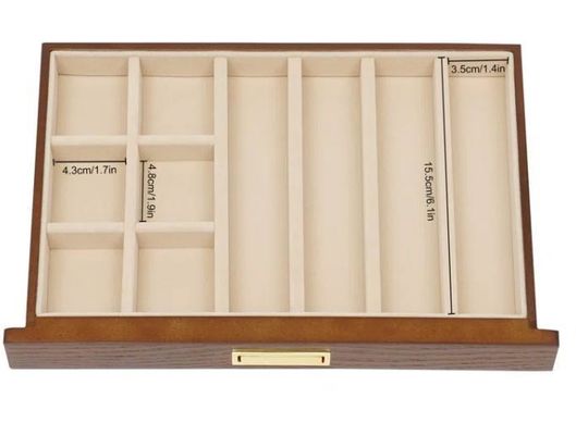 3 Tiers Handmade Crystal Lock Jewelry Organizer Case for Earrings Rings Necklace Watch