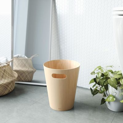 Small Rustic Custom Service Trash Can Garbage Container Bin for Bathroom Bedroom Kitchen Office
