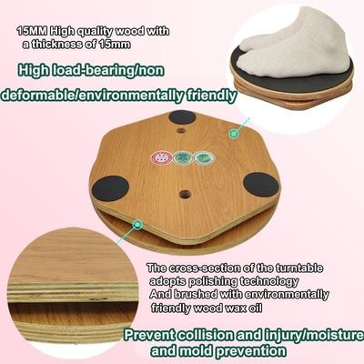 Rustic Style 12 Inch Wooden Balance Board Anti-Skid Dance Wobble Board for Home Decor