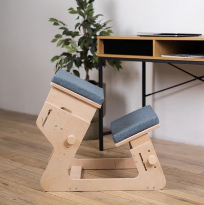 Living Room Wooden Kneeling Chair Burned Printing Adjustable and Personalized Gift
