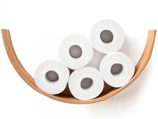 Toilet Paper Holder Wooden Shelf WC Oak Roll Storage Wall Mount Floating Rolls Burning