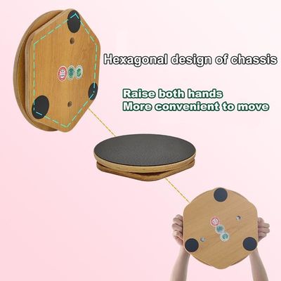 Rustic Style 12 Inch Wooden Balance Board Anti-Skid Dance Wobble Board for Home Decor