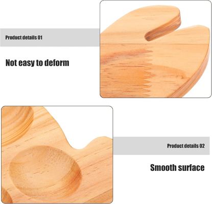 Customized 202407 Rabbit Tray Deviled Egg Recipes Seafood Serving Tray Home Kitchenware Wood Egg Plates