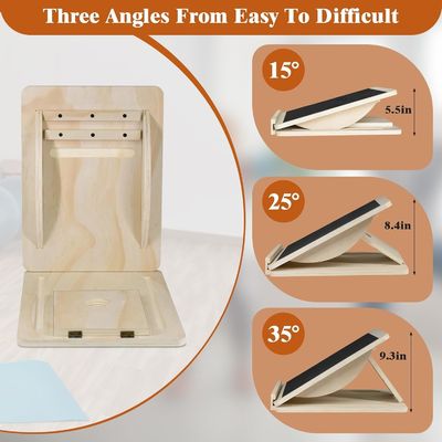 Wooden Slant Balance Board for Home Decoration and Portable Physical Calf Stretching