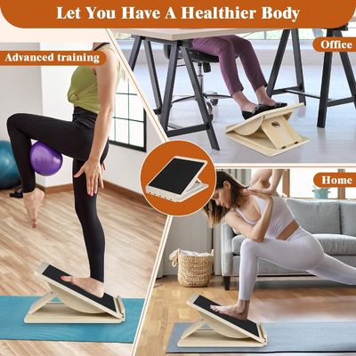 Wooden Slant Balance Board for Home Decoration and Portable Physical Calf Stretching