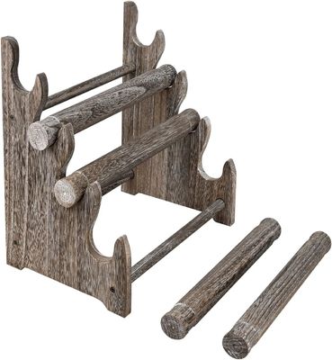 Wooden 4 Tier Jewelry Bracelet Display Stand Organizer Holder Home Storage 12 W x 9 D x 14 H