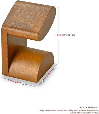 Single Wrist Acacia Wood Watch Display Stand Wooden Showcase with Silk-screen Printing
