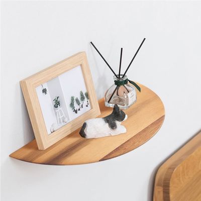 Gift Package Set of 3 Acacia Wood Floating Shelves for Living Room Bedroom Farmhouse