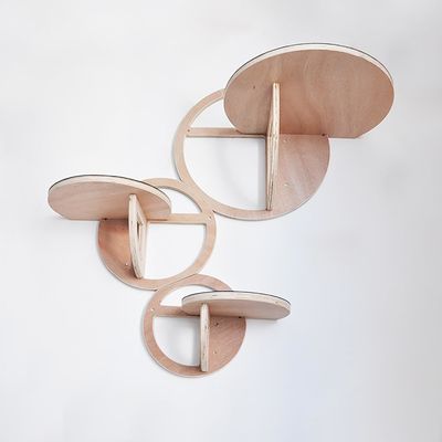 Wooden Wall Mounted Cat Shelves Set of 3 Sustainable Cat House for Cats Pine Plywood