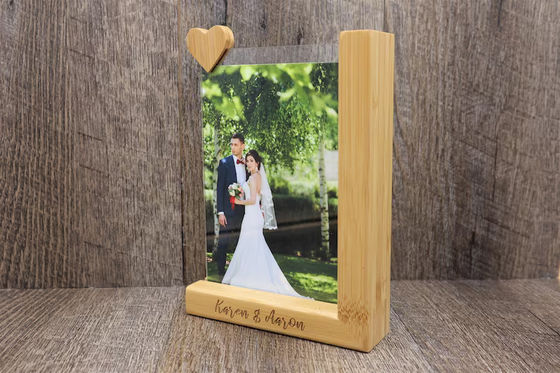 Wooden Desktop Picture Frame for Personalized Photo Printing at Unforgettable Moments