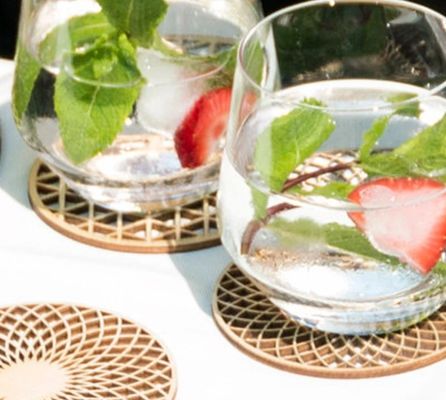 Wooden Coasters Set Table Decoration Accessories Type Mats Pads for Customized Gifts