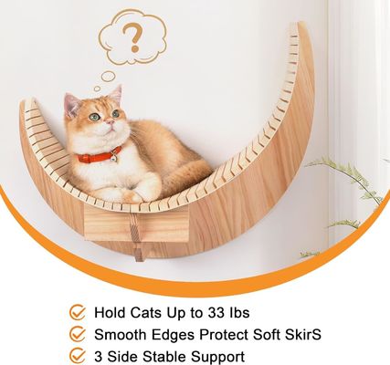Main material Pine Wood Wooden Moon Cat Shelf and Perches Cat Wall Shelves Furniture