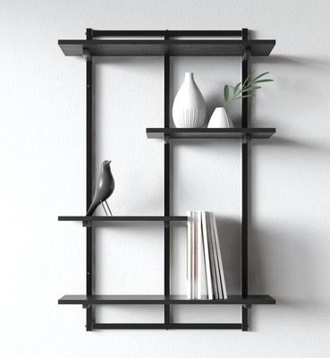 Customized Logo Metal Frame Floating Shelf for Kitchen Appliance Storage and Display