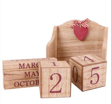 Wooden Advent Calendar Tabletop Toy with Rustic Home and European Style Aesthetics