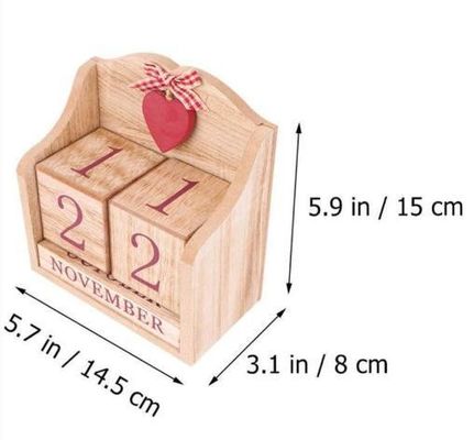Wooden Advent Calendar Tabletop Toy with Rustic Home and European Style Aesthetics