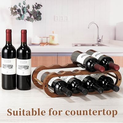 Handmade Acacia 2 Tier Wine Rack and Water Bottle Organizer for Cabinet Custom Order