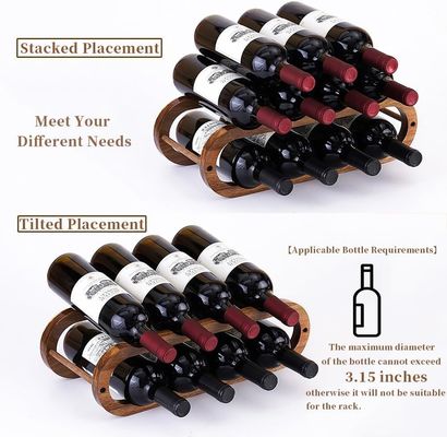Handmade Acacia 2 Tier Wine Rack and Water Bottle Organizer for Cabinet Custom Order