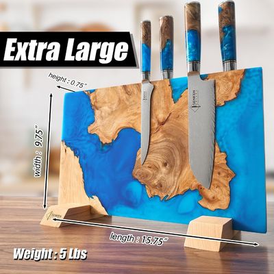 Square Eco Friendly Bamboo Magnetic Knife Strip for Kitchen Organization