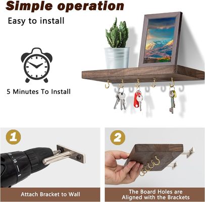 Effortlessly Installed Home Key Holder Rack Hanging Organizer with High Quantity Hooks