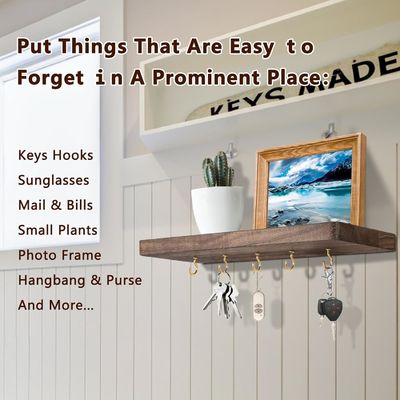 Effortlessly Installed Home Key Holder Rack Hanging Organizer with High Quantity Hooks