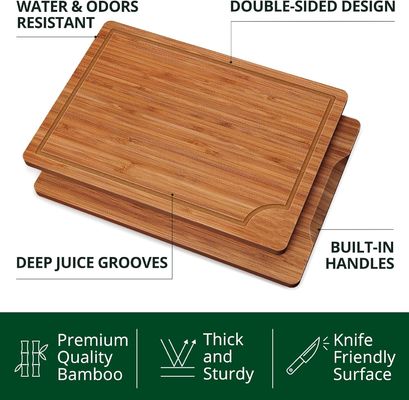 Extra Large 3 Pcs Craft Wood Cutting Boards for Kitchen Meal Prep Square 16 x 1.8 x 12 inches