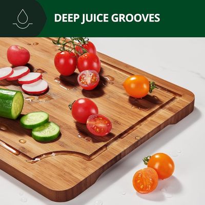Extra Large 3 Pcs Craft Wood Cutting Boards for Kitchen Meal Prep Square 16 x 1.8 x 12 inches