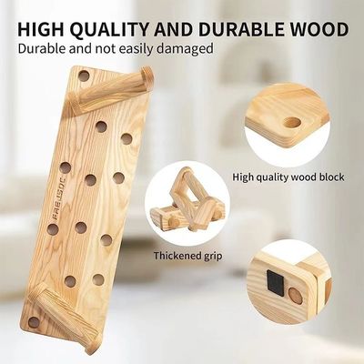 10 In 1 Solid Wooden Push Up Stands Board for Portable Gym in White/Black/Wood Color