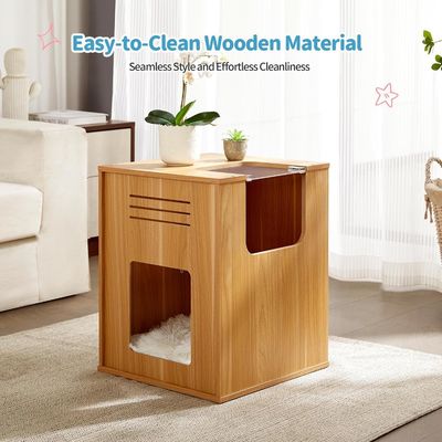 Indoor Cats Large Cat House with Scratch Pad Customized Logo Acceptable Solid Wood