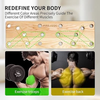 10 In 1 Solid Wooden Push Up Stands Board for Portable Gym in White/Black/Wood Color