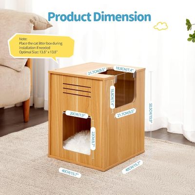 Indoor Cats Large Cat House with Scratch Pad Customized Logo Acceptable Solid Wood