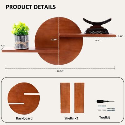 Non-folding Rack Round Decorative Display Wall Mount Shelf Hanging Shelves High Quantity