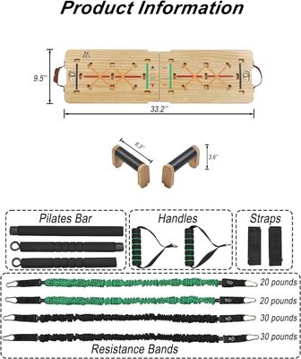 Indoor and Outdoor Rustic Wooden Push Up Board Kit With Handle for Core Strengthening