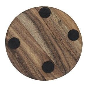 Sustainable 4-Piece Acacia Wood Coasters Set Customized for Tea Cups Water Absorbent