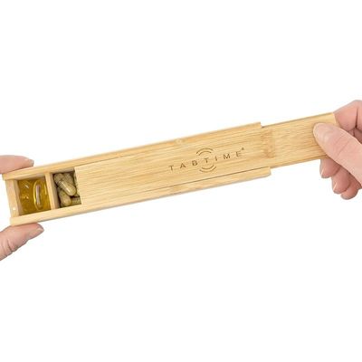 OEM/ODM Acceptable Custom Wood 7 Day Tablet Organizer for Vitamins and Supplements