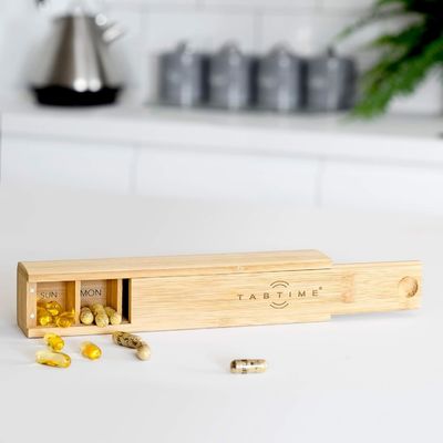 OEM/ODM Acceptable Custom Wood 7 Day Tablet Organizer for Vitamins and Supplements