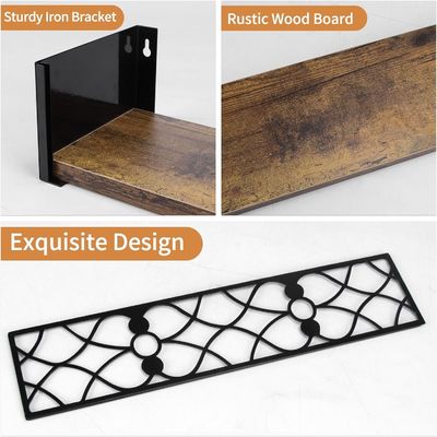 Non-folding Rack 202406 Rustic Decorative Wall Shelves for Living Room