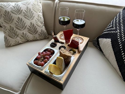 2 Snack Bowls 3 Dip Bowls 2 Coasters Bottle Opener Organiser Bottle Holder Sofa Butler Serving Tray Sofa Tray